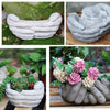 Hand-Shaped Concrete Planters: STYLE B