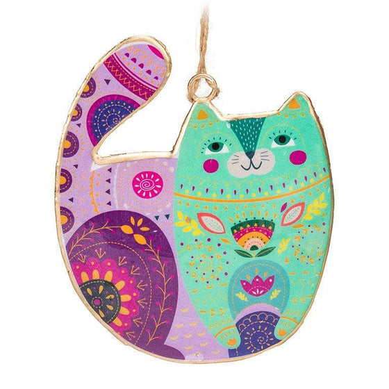 Groovy Cat Ornament-4 Assorted-4.5"H
