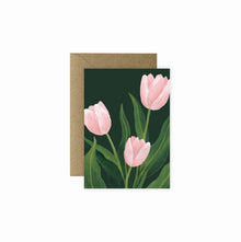  Blush Tulips Mini Greeting Card |  Love & Valentine's Day
