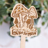 Mushroom Wooden Plant Stake