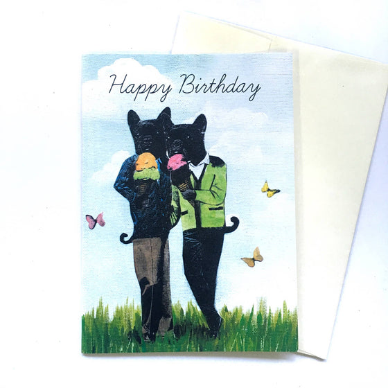 Cards - French BullDog Ice Cream Birthday