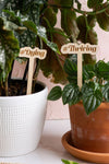 Funny Wooden Plant Markers: Stayin' Alive