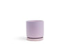 6.5" Gemstone Cylinder Pots with Water Saucers: Lavender