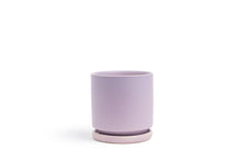  6.5" Gemstone Cylinder Pots with Water Saucers: Lavender