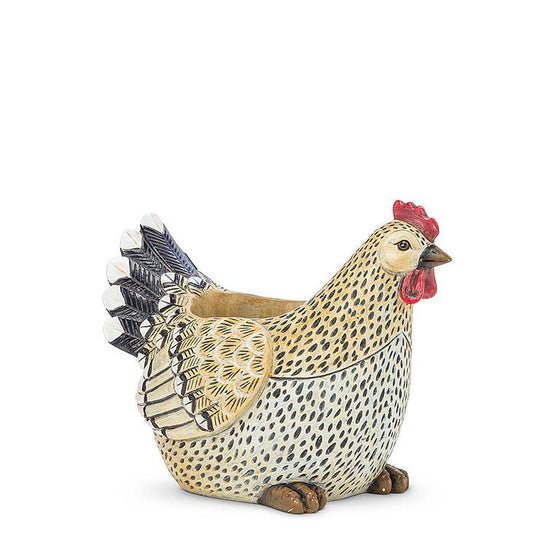 Blk Tail Rooster Planter-9"L-1219