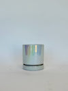 4.5" Iridescent Cylinder Pots with Water Saucers: Blue Pearl