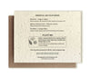 Thinking of You Fox Plantable Wildflower Seed Card: Glassine Sleeves