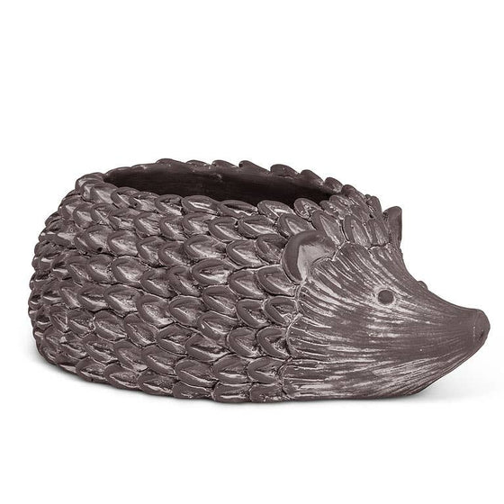 Lg Brown Hedgehog Planter-8"L-1357