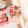 Floral Pumpkin Sticker