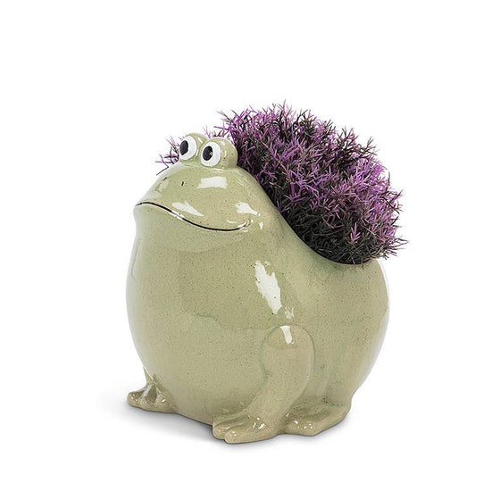 Lg Sitting Frog Planter-6.5"H-857
