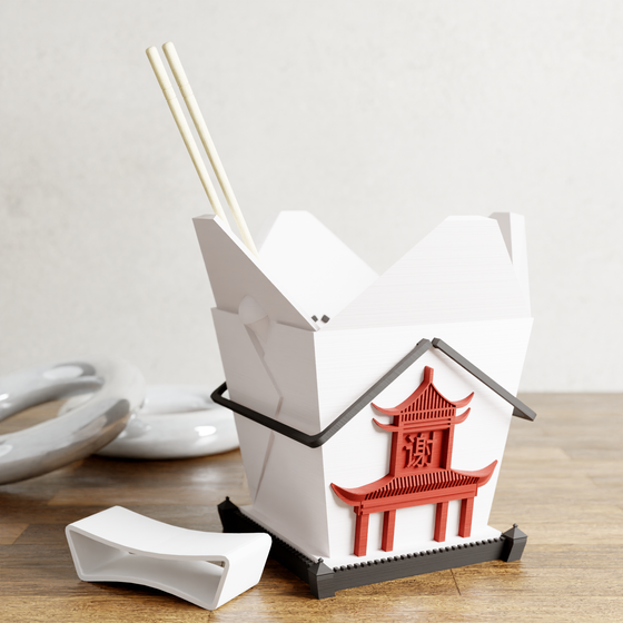 Chinese Takeout Planter: White / With Drainage