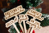 Funny Christmas Wooden Plant Markers: Merry Christmas Bitch