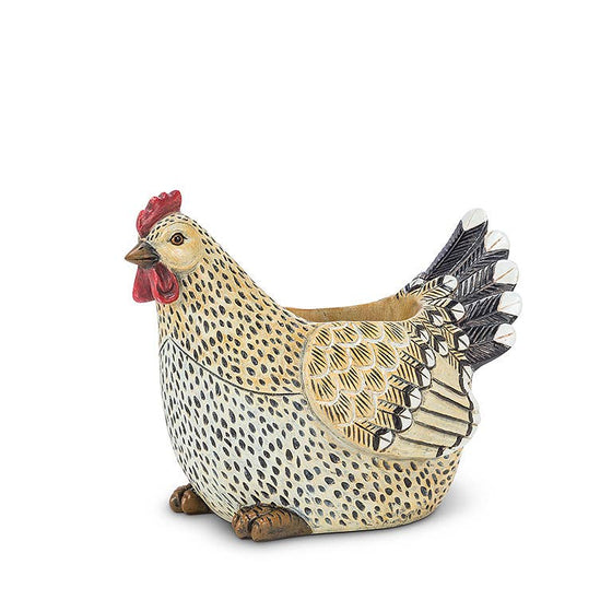 Blk Tail Rooster Planter-9"L-1219