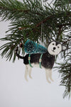 Husky with Tree Ornament-5"L
