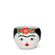  Lady w/Flowers Low Planter-5"D