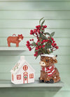 Highland Cow Vase with Scarf
