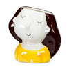 Sm Girl w/Ylw Dots Planter-3.5"H