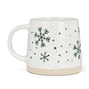 Wide Base Mug with Snowflakes-3.5"H(14oz)