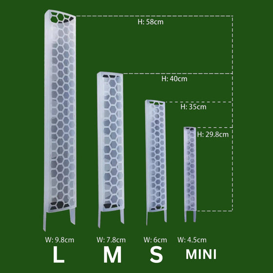 Moss Pole D shaped Stackable in Clear & Semi Transparent: Large