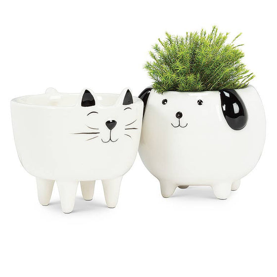 Sm Dog on Legs Planter-3" H