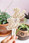 "Take it Easy" Snail Plant Stake