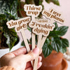 Funny Wooden Plant Markers: Emotional Support Plant