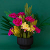 Presley Pedestal Pot | Black: Drainage / 4.5 inch