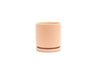 6.5" Gemstone Cylinder Pots with Water Saucers: Blush