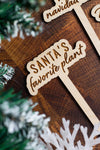 Funny Christmas Wooden Plant Markers: On the nice list