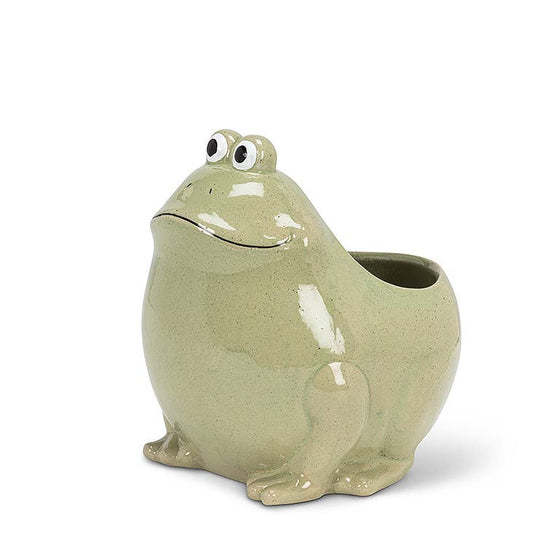 Lg Sitting Frog Planter-6.5"H-857