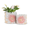 Sm Pink Daisy Planter-4"H