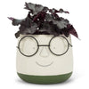 Lg Face Planter w/Glasses-6"D-1497