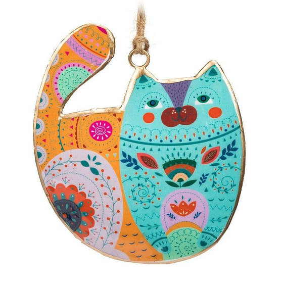 Groovy Cat Ornament-4 Assorted-4.5"H