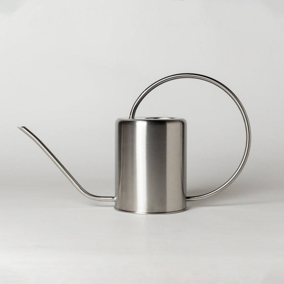 2L Stainless Steel Watering Can: Silver