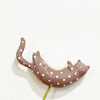 Curious Cat - Scratch Me Ceramic Plant Stake
