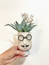 Star Aloe "Blizzard" in Man Face Planter