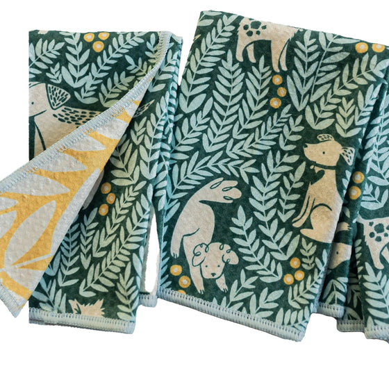 Mighty Mini Towels - Nuthatch Little Friends - Dog Park