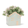 Sm House Planter-Aqua-3.75"L