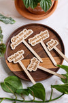 Funny Wooden Plant Markers: Woo-hoo! you did it!