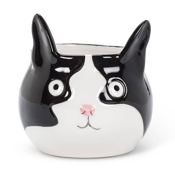 Lg Cat Head Planter-4"H-1968