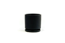  6.5" Gemstone Cylinder Pots with Water Saucers: Black