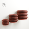 Hanging TRIPLE BUBBLE Wall Planter: Natural Wood / Small