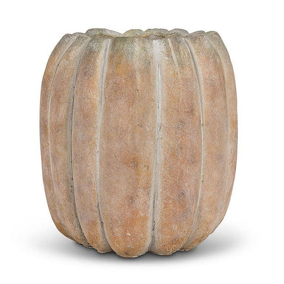 Cement Pumpkin Planter: Small Low (5.5"W)