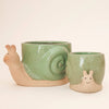 Snail Planter - Lagoon: S