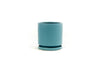 6.5" Gemstone Cylinder Pots with Water Saucers: Midnight