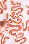 Floral Snake Sticker