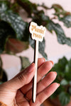 Funny Wooden Plant Markers: Emotional Support Plant