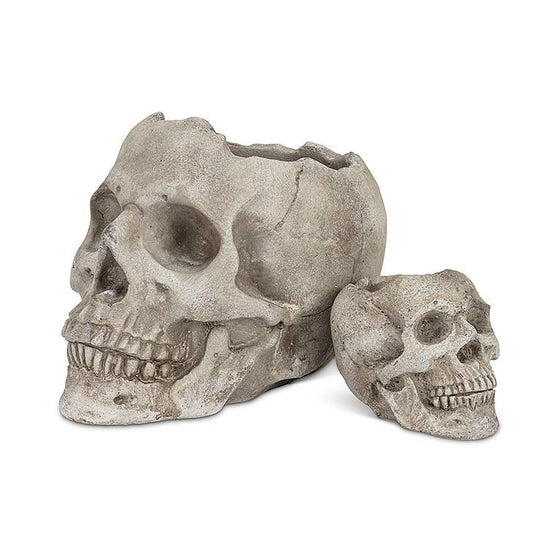 Sm Skull Planter/Tealite Holder-3"H