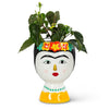 Medium Lady w/Flowers Vase-8" H