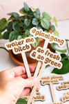 Retro Funny Wooden Plant Markers: Crazy plant lady